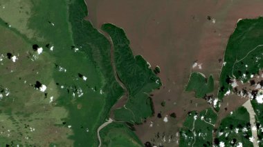 Karayip Denizi 'ndeki Venado Adası. 26 Şubat 2019' da çekilmiş bir uydu görüntüsü.