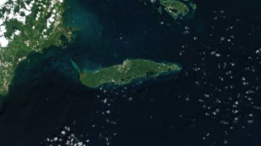 Karayip Denizi 'ndeki Vieques Adası 3 Aralık 2023' te çekilmiş bir uydu görüntüsü.