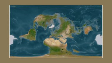 Bothnia Körfezi. Patterson silindirik projeksiyonunda bir uydu görüntü haritasına yakın plan