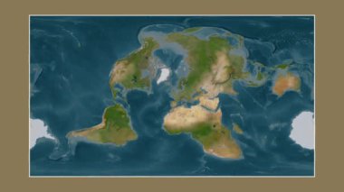 Kelt Denizi. Patterson silindirik projeksiyonunda bir uydu görüntü haritasına yakın plan