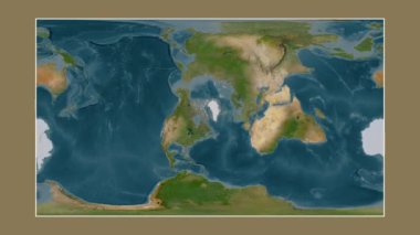 Davis Boğazı. Patterson silindirik projeksiyonunda bir uydu görüntü haritasına yakın plan