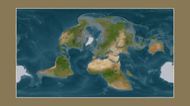 İngiliz kanalı. Patterson silindirik projeksiyonunda bir uydu görüntü haritasına yakın plan