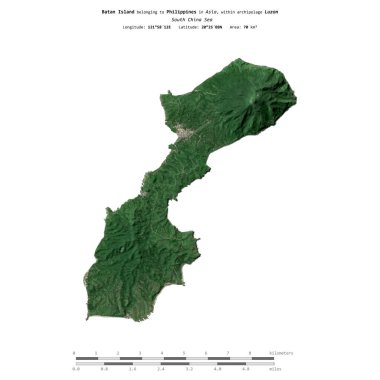 Filipinler 'e ait olan Güney Çin Denizi' ndeki Batan Adası, 7 Temmuz 2018 'de çekilmiş bir uydu görüntüsüyle izole edilmiştir.