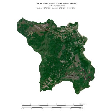 Brezilya 'ya ait Güney Atlantik Okyanusu' ndaki Ilha de Boipeba, 20 Mayıs 2023 'te çekilmiş uydu görüntüsüyle izole edilmiştir.