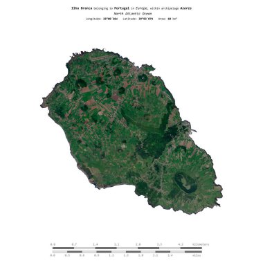Portekiz 'e ait Kuzey Atlantik Okyanusu' ndaki Ilha Branca, 28 Ocak 2024 'te çekilmiş uydu görüntüsüyle izole edilmiştir.