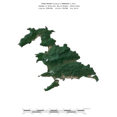 Endonezya 'ya ait Hint Okyanusu' ndaki Pulau Breueh, 12 Mart 2024 'te çekilmiş bir uydu görüntüsüyle izole edildi.