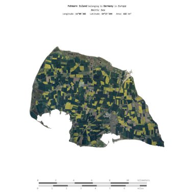 Almanya 'ya ait Baltık Denizi' ndeki Fehmarn Adası, 6 Eylül 2023 'te çekilmiş bir uydu görüntüsüyle izole edilmiştir.