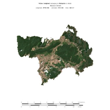 Malezya 'ya ait Malacca Boğazı' ndaki Pulau Langkawi, 12 Mart 2020 'de çekilmiş bir uydu görüntüsüyle izole edildi.