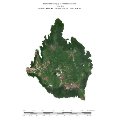 Endonezya 'ya ait Java Denizi' ndeki Pulau Liat, 11 Ekim 2023 'te çekilmiş bir uydu görüntüsüyle izole edildi.
