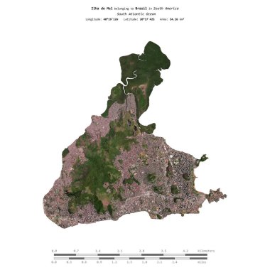 Brezilya 'ya ait Güney Atlantik Okyanusu' ndaki Ilha do Mel, 15 Mayıs 2023 'te çekilmiş bir uydu görüntüsüyle izole edildi.