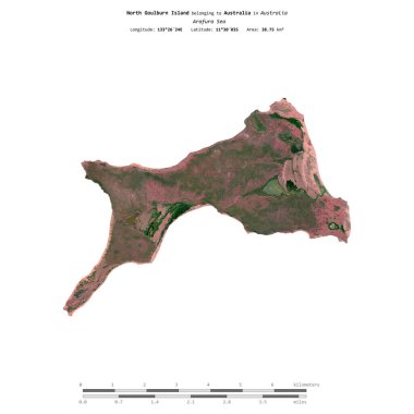 Avustralya 'ya ait Arafura Denizi' ndeki Kuzey Goulburn Adası, 2 Kasım 2020 'de çekilen bir uydu görüntüsüyle izole edilmiştir.