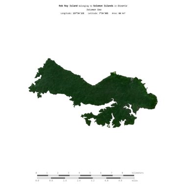 Solomon Adaları 'na ait Solomon Denizi' ndeki Rob Roy Adası, 19 Aralık 2023 tarihli uydu görüntüsü ile izole edildi.