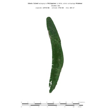Filipinler 'e ait Celebes Denizi' ndeki Sibutu Adası 27 Şubat 2019 'da çekilmiş uydu görüntüsüyle izole edilmiştir.