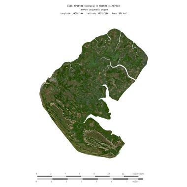 Kuzey Atlantik Okyanusu 'ndaki Iles Tristao, Gine' ye ait, 31 Ekim 2023 'te çekilmiş bir uydu görüntüsüyle izole edilmiştir.