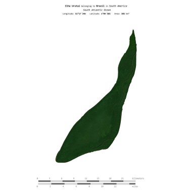 Brezilya 'ya ait Güney Atlantik Okyanusu' ndaki Ilha Urutai, 22 Temmuz 2023 'te çekilmiş bir uydu görüntüsüyle izole edilmiştir.