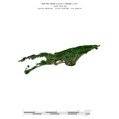 Vietnam 'a ait olan Güney Çin Denizi' ndeki Vinh Thuc Adası, 7 Eylül 2023 'te çekilmiş bir uydu görüntüsüyle izole edilmiştir.