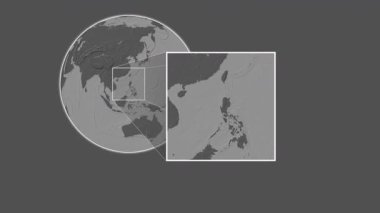 Anda Adası. Güney Çin Denizi - Filipinler - Filipinler 'de iki adımlık bir kaydırak-kare ekstraksiyonu kullanılarak, konumun bir bileklik yükseklik haritasında sunulması