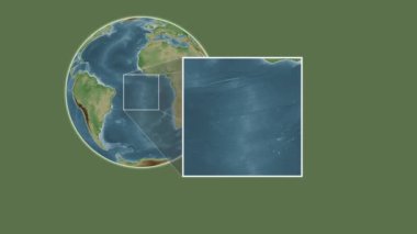 Yükseliş Adası. Güney Atlantik Okyanusu, Saint Helena, Yükseliş ve Tristan da Cunha 'da kaydırak gibi iki adımlık bir çerçeve ekstraksiyonu kullanılarak rengarenk bir yükseklik haritasında yer almaktadır.