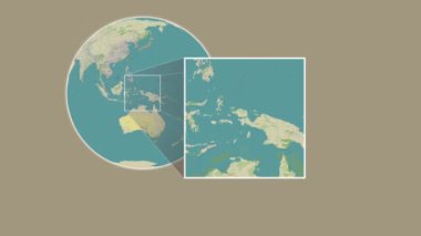 Pulau Amutu Besar Adası. Konumun bir OpenStreet haritasında, Ceram Denizi - Endonezya 'da iki adımlık bir çerçeve ekstraksiyonu kullanılarak sunumu