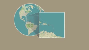 Anguilla Adası. Karayip Denizi - Anguilla - Karayip Denizi 'nde kaydırma-benzeri iki adımlı çerçeve ekstraksiyonu kullanılarak OpenStreet haritasında konumun sunumu