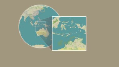 Atauro Adası. Banda Denizi 'nde kaydırma benzeri iki adımlık çerçeve ekstraksiyonu kullanılarak bir OpenStreet haritasında konumun sunumu - Doğu Timor