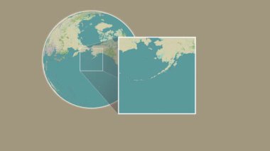 Avatanak Adası. Yerin bir OpenStreet haritasında sunumu Bering Denizi 'nde iki adımlık bir çerçeve ekstraksiyonu kullanılarak - ABD