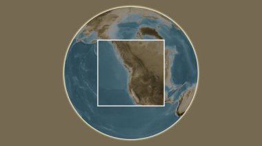 Anderson Adası. Güneydoğu Alaska ve Britanya Kolumbiyası 'nın Sahil Suları' ndaki merkezli iki basamaklı kare çıkarımı kullanılarak sepia renkli bir yükseklik haritasında yer almaktadır.