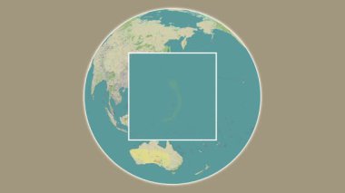 Agrihan Adası. Filipin Denizi 'nde merkezli iki adımlık çerçeve ekstraksiyonu kullanılarak OpenStreet haritasındaki konumun sunumu - ABD