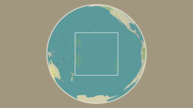 Anaa Adası. Güney Pasifik Okyanusu 'nda merkezli iki adımlık çerçeve çıkarımı kullanılarak bir OpenStreet haritasında konumun sunumu - Fransa