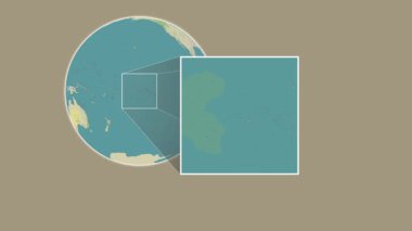 Bora Bora Adası. Güney Pasifik Okyanusu - Fransa 'da, OpenStreet haritasında konumunun sunumu iki adımlık bir çerçeve çıkartması kullanılarak yapılmıştır.