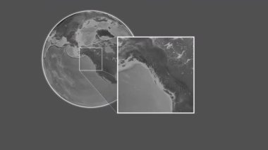 Brownson Adası. Güneydoğu Alaska ve Britanya Kolumbiyası Sahil Suları 'nda iki adımlık kaydırma iskeleti ekstraksiyonu kullanılarak yeri bir bileklik yükseklik haritasında sunuluyor -