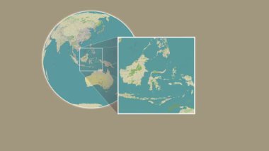 Pulau Batudaka Adası. Yeri OpenStreet haritasında Tomini Körfezi - Endonezya Körfezi 'ndeki kaydırma-benzeri iki adımlı çerçeve ekstraksiyonu kullanılarak sunuluyor