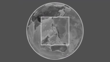 Bantayan Adası. Filipinler - Filipinler - Filipinler merkezli iki adımlık çerçeve ekstraksiyonu kullanılarak bir bileklik yükseklik haritası üzerinde konum sunumu