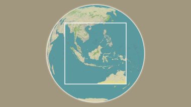 Borneo Adası. Makassar Boğazı - Brunei, Malezya, Endonezya