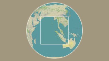 Pulau Breueh Adası. Andaman veya Burma Denizi - Endonezya 'da merkezli iki adımlık çerçeve ekstraksiyonu kullanılarak OpenStreet haritasında konumun sunumu