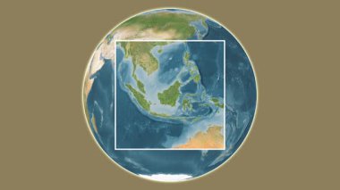 Borneo Adası. Makassar Boğazı - Brunei, Malezya, Endonezya