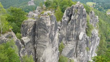 Bastei kaya oluşumu Sakson İsviçre Ulusal Parkı, Almanya