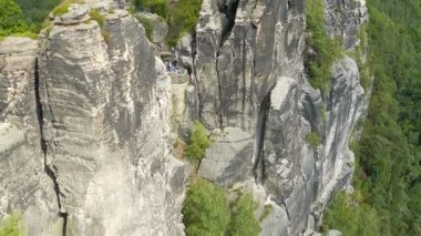 Bastei kaya oluşumu Sakson İsviçre Ulusal Parkı, Almanya