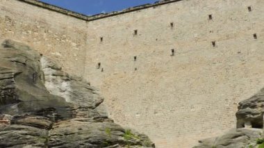 Duvarlar Konigstein kale, Sakson İsviçre, Almanya