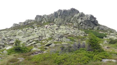 Kaya oluşumu Violik (Lehçe: Labski Szczyt). Karkonosze/Krkonose dağları