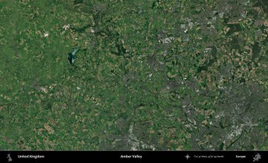 Amber Vadisi Birleşik Krallık 'ın idari alanı bir uydu görüntüsü üzerinde