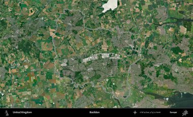 Basildon. Birleşik Krallık 'ın idari bölgesini A uydusundan gösteren bir görüntü.