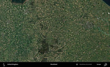 Çöller Ülkesi. Birleşik Krallık 'ın idari alanı bir uydu görüntüsü üzerinde