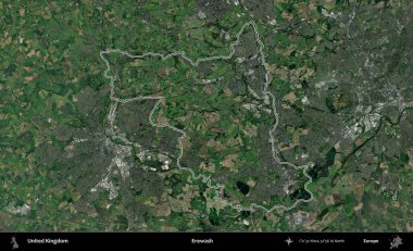 Yıkama. Birleşik Krallık 'ın idari bölgesini A uydusundan gösteren bir görüntü.