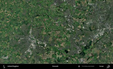 Yıkama. Birleşik Krallık 'ın idari alanı bir uydu görüntüsü üzerinde