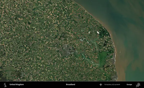 Geniş arazi. Birleşik Krallık 'ın idari alanı bir uydu görüntüsü üzerinde