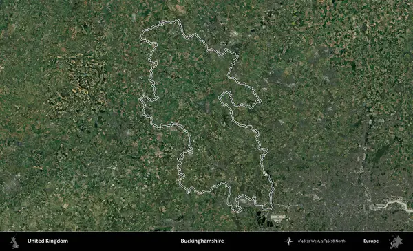 Buckinghamshire 'da. Birleşik Krallık 'ın idari bölgesini A uydusundan gösteren bir görüntü.