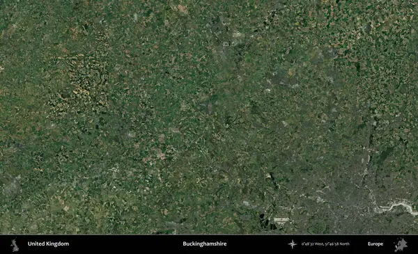 Buckinghamshire 'da. Birleşik Krallık 'ın idari alanı bir uydu görüntüsü üzerinde