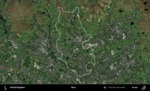 Gömmek. Birleşik Krallık 'ın idari bölgesini A uydusundan gösteren bir görüntü.