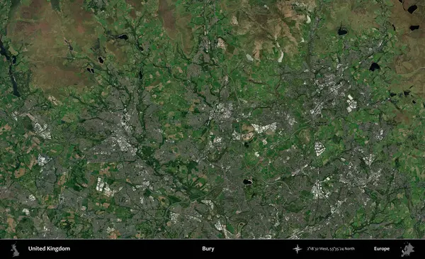 Gömmek. Birleşik Krallık 'ın idari alanı bir uydu görüntüsü üzerinde